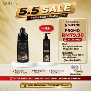 1 botol Syampu Uban 400ml + FREE Syampu Halia