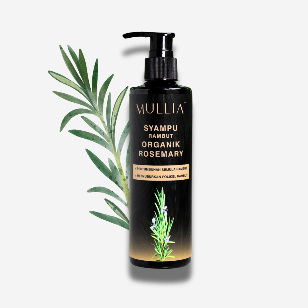 Syampu Rambut Organik Rosemary Mullia | 250ml