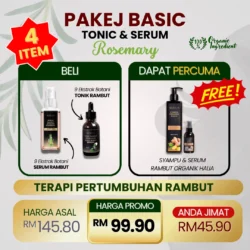 4 ITEM – TONIC + SERUM ROSEMARY ORGANIC (FREE GINGER SET)