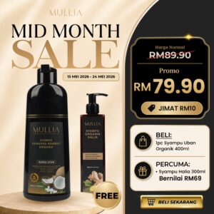 1 botol Syampu Uban 400ml + FREE Syampu Halia