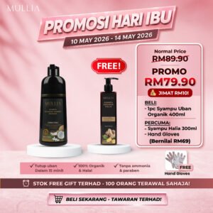 1 botol Syampu Uban 400ml + FREE Syampu Halia