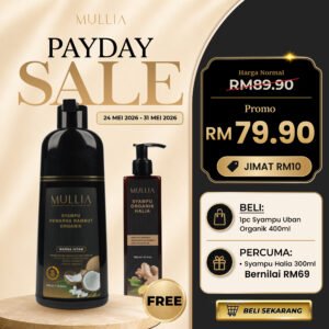 1 botol Syampu Uban 400ml + FREE Syampu Halia