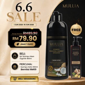 1 botol Syampu Uban 400ml + FREE Syampu Halia