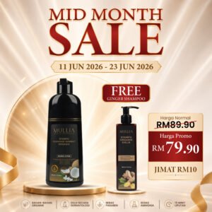 1 botol Syampu Uban 400ml + FREE Syampu Halia